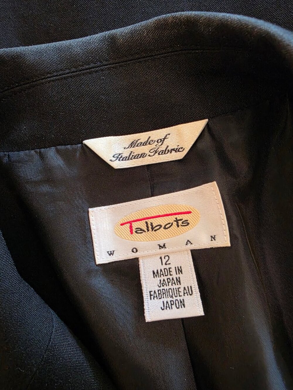 Talbots Vintage Italian Fabric Blazer Jacket Structured Tailered Premium